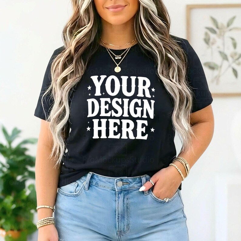 Bella Canvas 3001 Mockup | 25 Colors | Gold Navy Mauve Peach Mint | Unisex T-Shirt Mockup | Front View | High-Quality Tee Mockup image 2