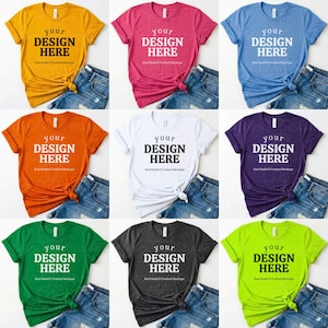 Gildan 5000 Flat Lay Mockup Bundle – 20 Best-Selling Colors | Minimalist T-Shirt Flatlay Set | High-Quality Apparel Mockups