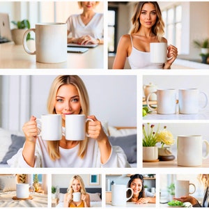 25 Mug MockUps Bundle, Coffee Cup Mock up, Easy Simple Mug MockUps, Stylized Modern Mug MockUps, 11oz Coffee Cup MockUp Bundle, 11oz Mug