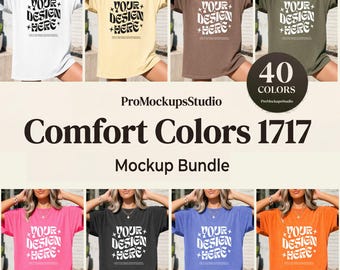 Comfort Colors 1717 Mockup Bundle – 40 Colors Oversized T-Shirt Mockups – Vintage Washed Tee Mockup – Shirt Mockup Bundle – Instant Download