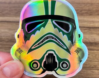 Luchador Storm Troopers - Holographic Sticker - WHITE