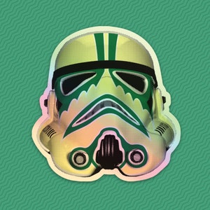 Luchador Storm Troopers - Holografische sticker - WIT