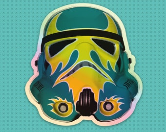 Luchador Storm Troopers - Holographic Sticker - BLUE