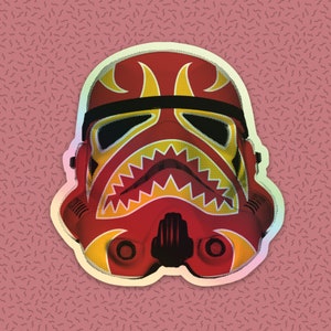 Luchador Stormtroopers - Holografischer Sticker - ROT