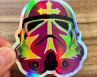 Luchador Storm Troopers - Holographic Sticker - PURPLE