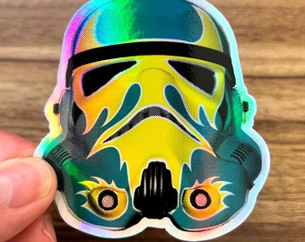 Luchador Storm Troopers - Holographic Sticker - BLUE