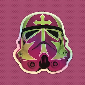 Luchador Stormtroopers - Holografischer Sticker - LILA