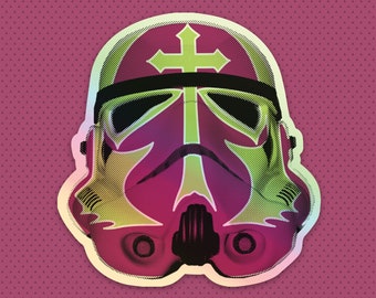 Luchador Storm Troopers - Holographic Sticker - PURPLE