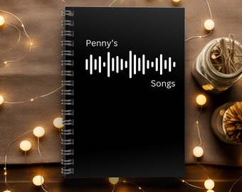Songwriting Notebook, Song Book, Personalised Songwriting Book, Custom Journal, Gifts for Songwriters, Gifts for Musicians, Music Journal