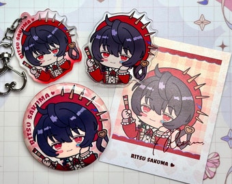 Enstars Ensemble Stars Ritsu Sakuma Llaveros, soporte, pegatinas, pins