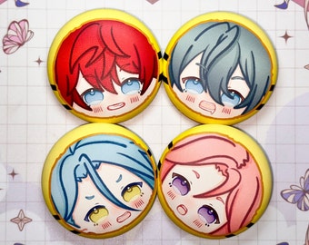 NEW! Enstars Ensemble Stars crazy:b Rinne, HiMERU, Niki, Kohaku Squishy Badge