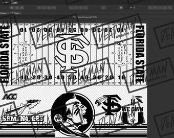 1 Envoltura de Vaso de Equipo de Fútbol Americano Universitario SVG y Archivo Láser - Diseños de Envoltura Completa para 30oz/40oz - LightBurn