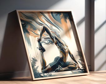 Modern Fitness Wall Art, Abstract Treadmill Runner Print, Home Gym Workout & Motivation Decor, Yoga Printable Downloadable Poster