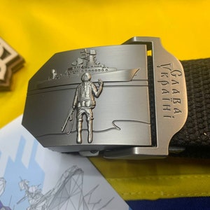 Ukrainian Army Tactical Belt, Tactical Gear, Belt with Trident buckle, Belt Russian warship go F yourself, Ukrainian gift
