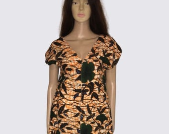 African vest - wax vest - ankara dress