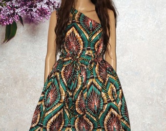 Robe africaine verte - robe wax - fleurs de mariage - robe longue - robe ankara courte - ethnique - pagne- wax