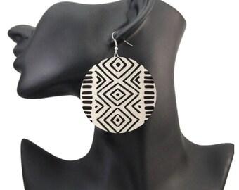 African earrings, wax fabric, woman, dangling earrings, ethnic earrings, African wax jewelry