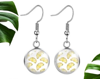 Boucles d'oreilles acier inoxydables -fleurs- femme- argent - or - pendantes - ethniques - pendantes et gouttes- argenté - mariage