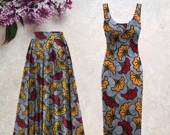 Wachskleid – langes Kleid – afrikanisches Wachskleid für Frauen – Wachs – ethnisch – Pagne – Ankara – afrikanisches Wachskleid – langes Kleid im afrikanischen Stil – Afrika