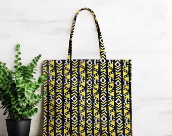 Sac africain - tote bag wax - sac pagne - sac africain - sac ethnique - tote bag - tote bag fleurs de mariage-tote  bag fleurs -sac wax