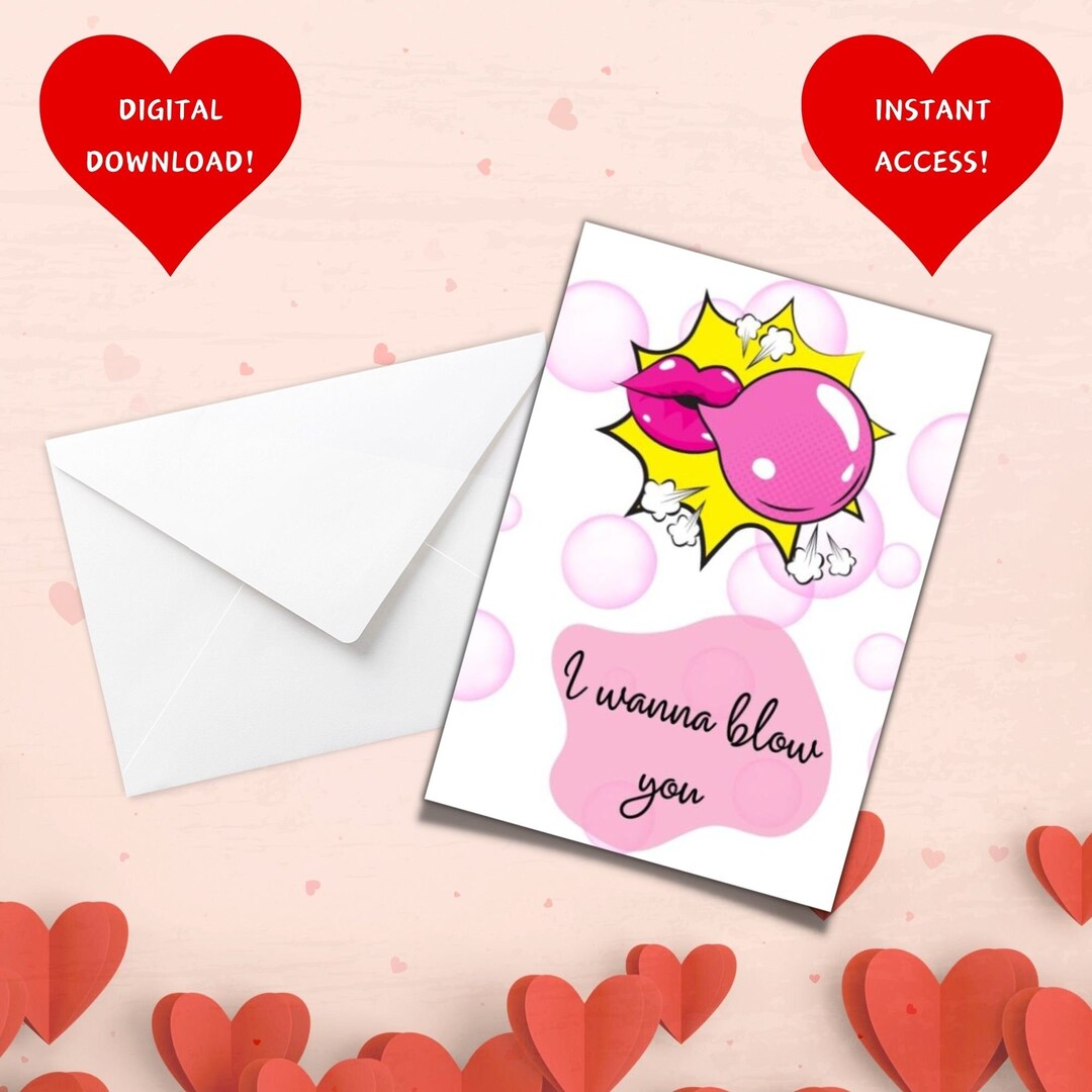 Happy Valentine's Day Printable Card / Instant Download PDF / Card ...
