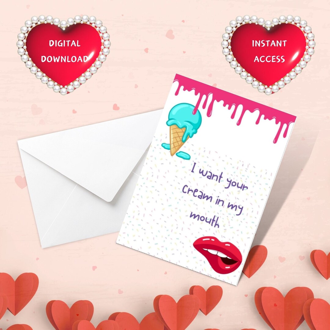 Happy Valentine's Day Printable Card / Instant Download PDF / Card ...