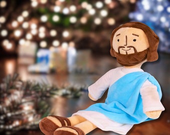 Classic 13" Jesus Plush Toy - Christ & Virgin Mary Stuffed Dolls with Smile - Religious Party Favors - Hot Gifts for Faithful - Jesus Xmas