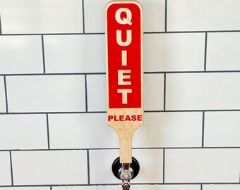 Handmade Golf Beer Tap Handle: Double-Sided "Quiet/Drink" Sign
