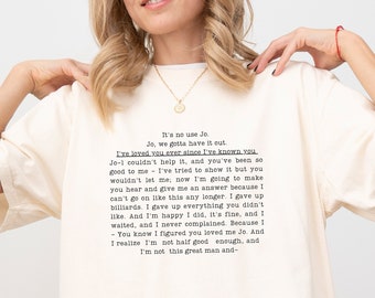 Little Women Comfort Colors Jo and Laurie Scene Timothy Quote Literary Gift Bookish Gift Little Women Gift Jo March Oversized Shirt