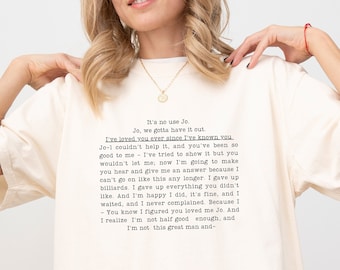 Little Women Comfort Colors Jo and Laurie Scene Timothy Quote Literary Gift Bookish Gift Little Women Gift Jo March Oversized Shirt