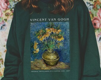 Bluza Vincent Van Gogh, Cottagecore Estetyczna, Koszula Estetyczna, Koszula Kwiatowa, Jasna Akademia, Ciemna Akademia, Walentynki, Prezent dla Mamy