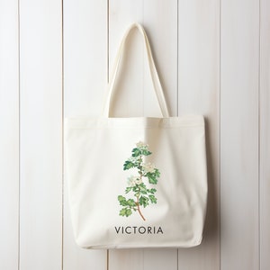 Maggio Regalo personalizzato con fiore di nascita Borsa in tela personalizzata Regalo di compleanno per il suo cottage Regalo principale per la mamma Regalo per la migliore amica Regalo di Natale