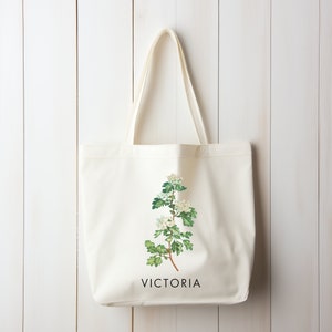 Maggio Regalo personalizzato con fiore di nascita Borsa in tela personalizzata Regalo di compleanno per il suo cottage Regalo principale per la mamma Regalo per la migliore amica Regalo di Natale