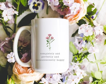 Pride and Prejudice Mug Jane Austen Mug Bridesmaid Gift Bookish Gift Literary Gift Romantic Literature Teacher Gift for Bride Cottage Core