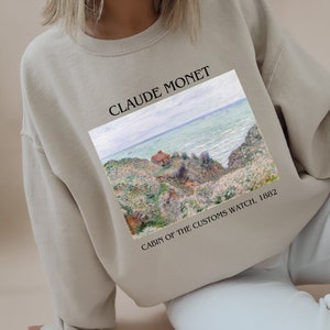 Claude Monet, Cottagecore Aesthetic, ästhetisches Sweatshirt, Sweatshirt am Meer, Blumenhemd, berühmtes Gemälde, leichte Wissenschaft, Künstlergeschenke