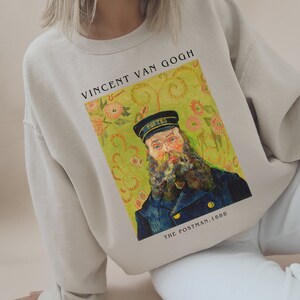 Vincent Van Gogh "El cartero" Sudadera Light Academia Camisa Estética Floral Artsy Regalo Camisa Dark Academia Regalo Único Ropa Indie