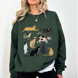 Cat Sweatshirt,Cute Cat Sweatshirt,Black Cat Shirt,Edward Penfield Cats,Gift for Cats Lover,Cat Mom Sweatshirt,Gift for Artist,Cat Dad Shirt