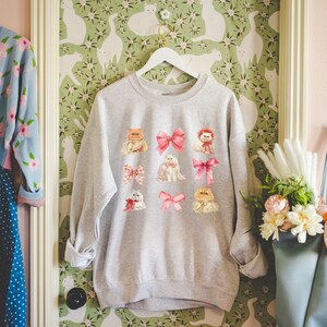 Coquette Cat Shirt, süßes Katzen Sweatshirt, Coquette Bow Shirt, Pink Ribbon Shirt, Coquette Cat Sweatshirt, Katzenliebhaber Shirt, Soft Girl Bow Tee