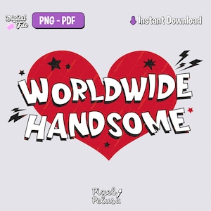 worlwide handsome | kpop PNG | Digital Kpop Stickers | kpop decal
