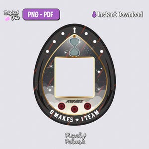 Anpassbarer K-Pop-Rahmen bei iny| K-Pop-PNG | Digitale Kpop-Aufkleber | Kpop-Aufkleber