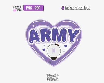 Lightstick army | kpop PNG | Digital Kpop Stickers | kpop decal