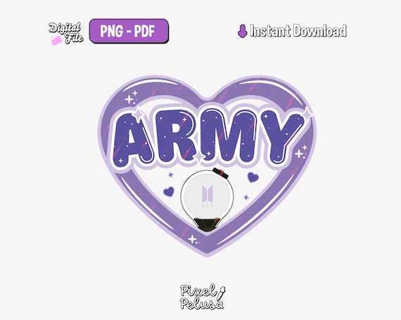 Lightstick army | kpop PNG | Digital Kpop Stickers | kpop decal