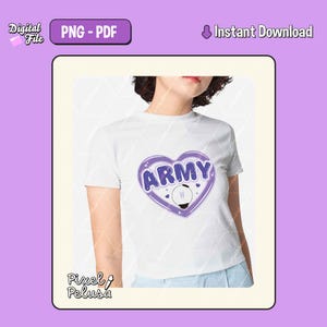 Lightstick army | kpop PNG | Digital Kpop Stickers | kpop decal image 3
