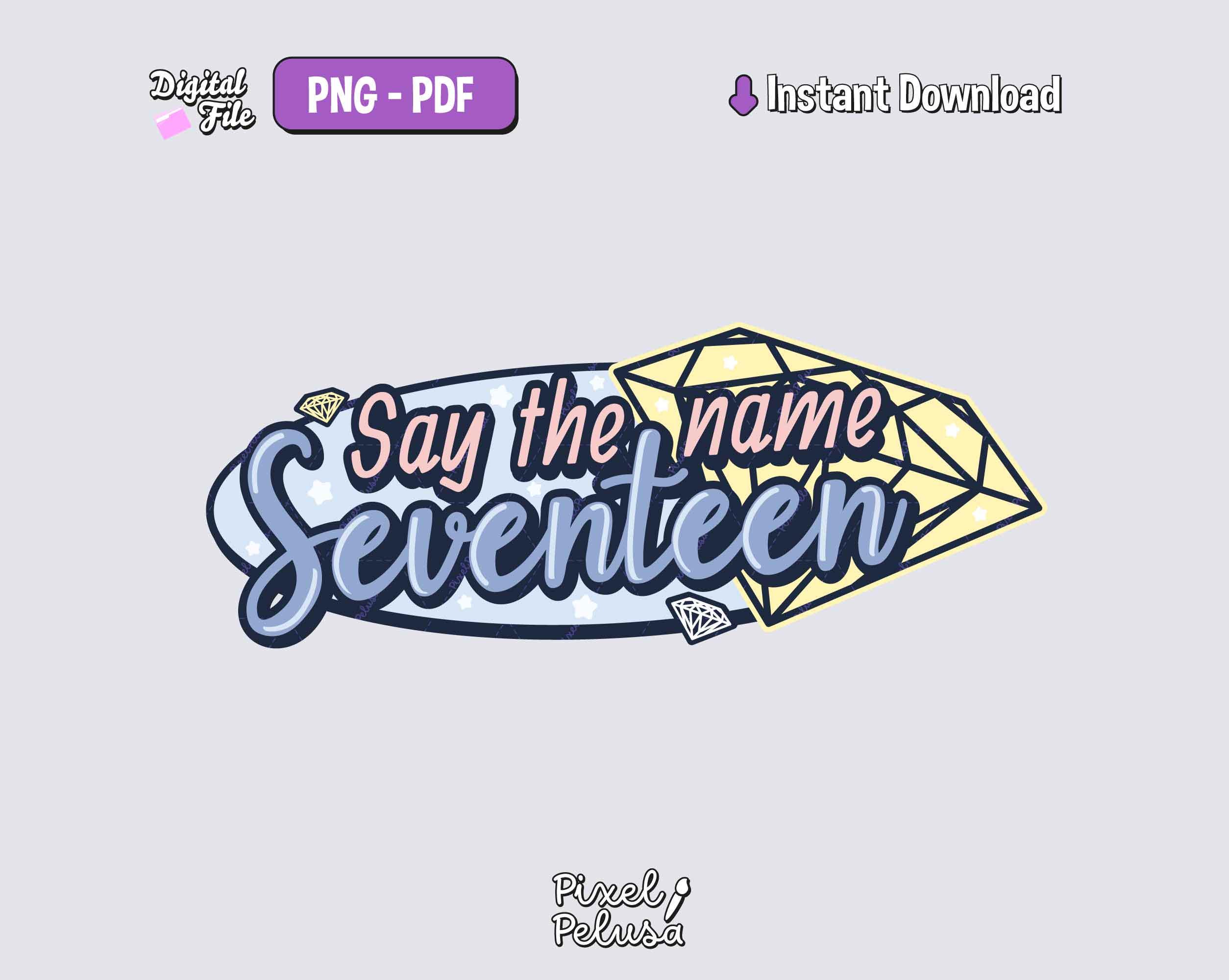 Seventeen name sticker - Etsy 日本