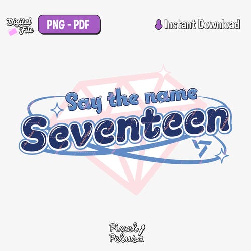 Seventeen Member Names | SVNTN Svg | Kpop Digital Download | Carat