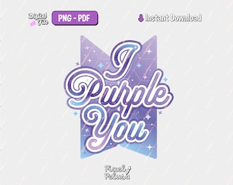 I purple you | kpop PNG | Digital Kpop Stickers | kpop decal
