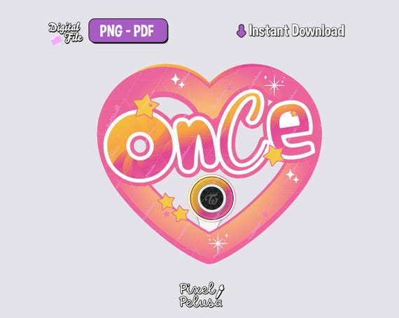 Lightstick once | kpop PNG | Digital file Kpop Stickers | kpop decal