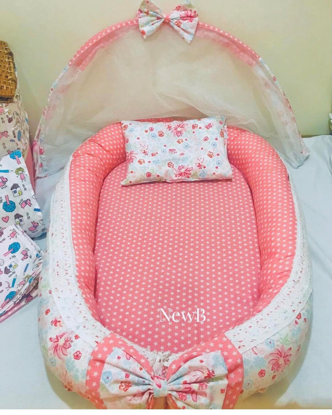 Cane Baby Dress Basket Storage Basket Baby Hamper Box Wicker Etsy