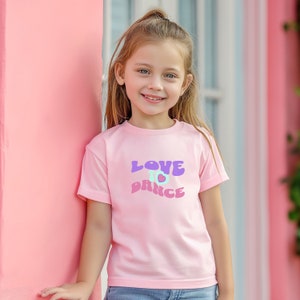 Love to Dance Youth Short Sleeve T Shirt, Dancer T Shirt, Dancer Tee, Groovy Dance Shirt, Gift for Girls, Gift for Dancer, Love to Dance Tee