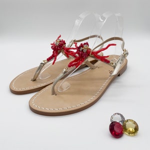Furore Capri Sandals Sandal hand-made in Italy Red